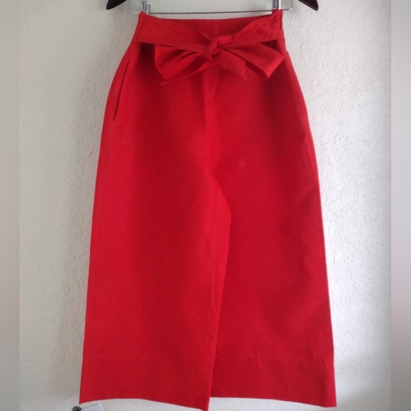 kate spade Pants - Kate Spade High Waist Slub Cotton Culotte Cropped Pants Scenic Route